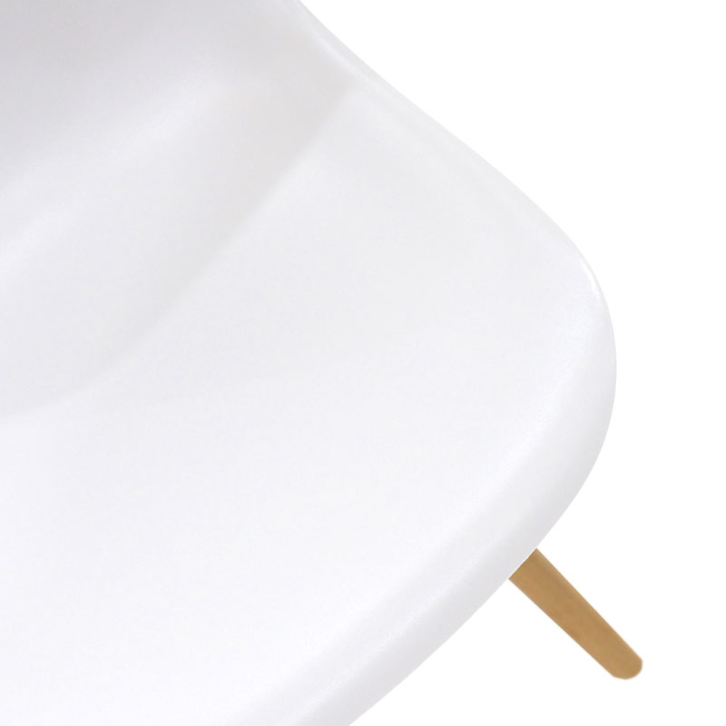 Καρέκλα Julita pakoworld PP λευκό-φυσικό πόδι 46x50x82εκ - Image 6