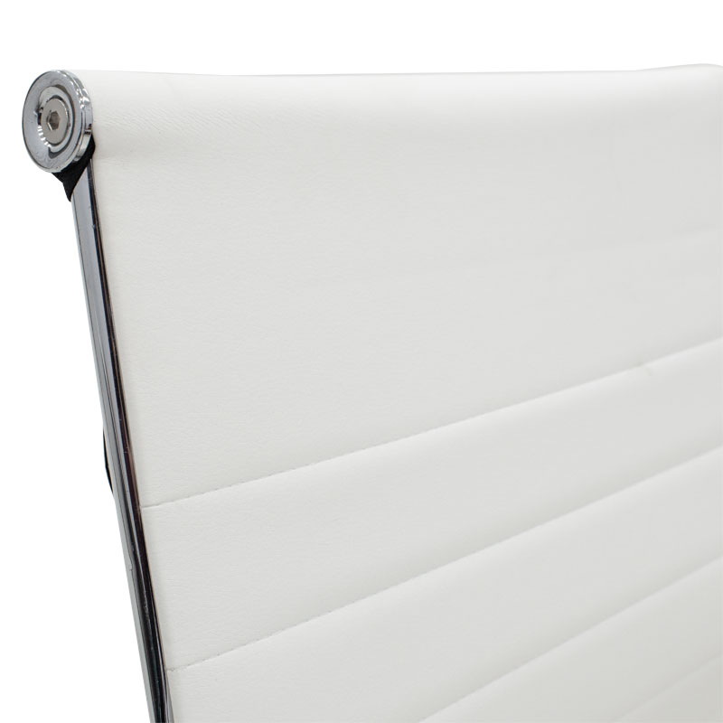 Καρέκλα γραφείου επισκέπτη Valter pakoworld λευκό pu 55.5x48x88εκ - Image 4