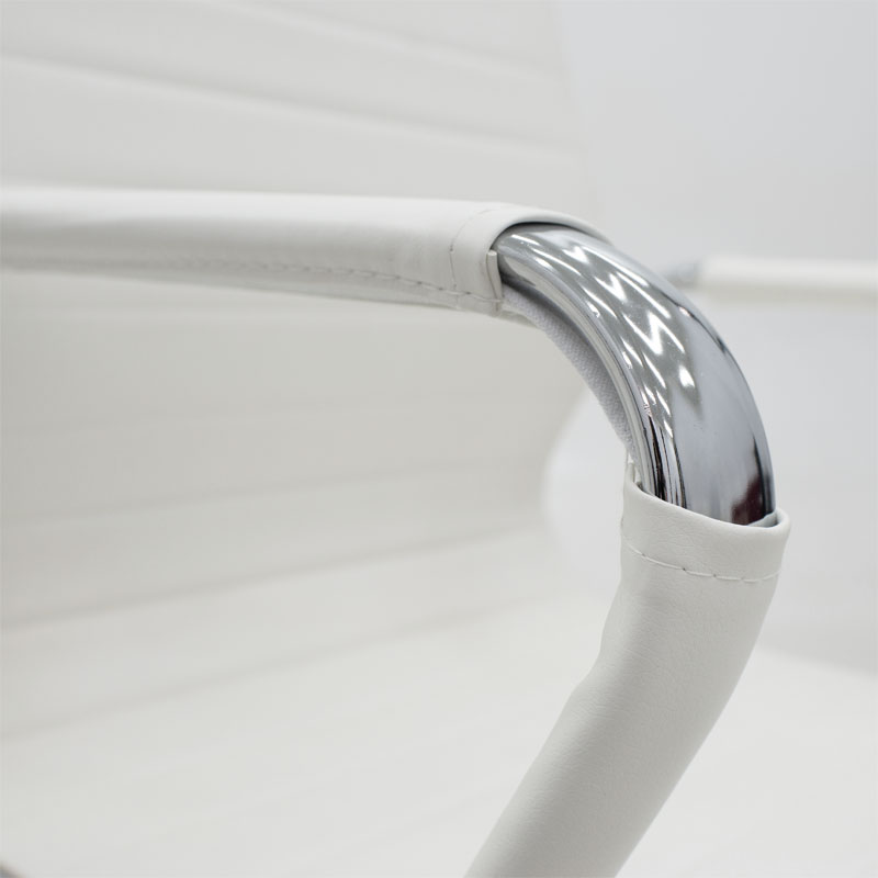 Καρέκλα γραφείου επισκέπτη Valter pakoworld λευκό pu 55.5x48x88εκ - Image 5