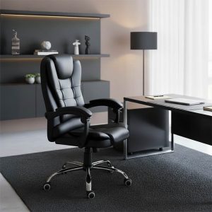 Καρέκλα γραφείου διευθυντή Benett pakoworld μαύρο pu 62x48x110εκ