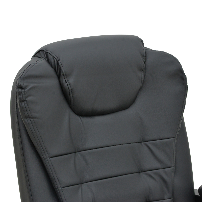 Καρέκλα γραφείου διευθυντή με υποπόδιο και μηχανισμό massage Volter pakoworld pu μαύρο 62x70x110εκ - Image 7