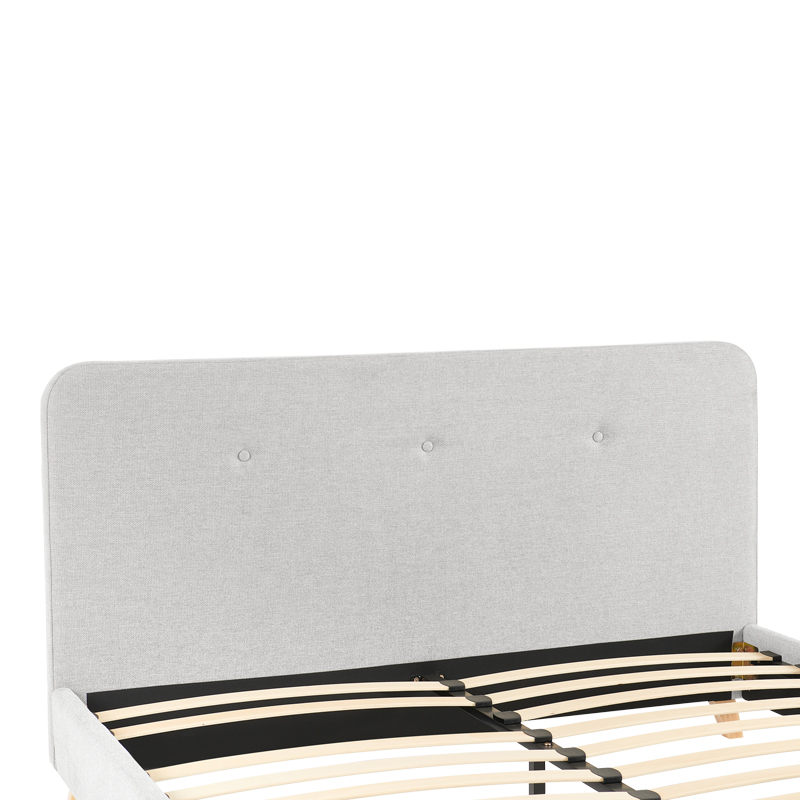 Κρεβάτι διπλό Restel pakoworld ύφασμα γκρι 160x200εκ - Image 4