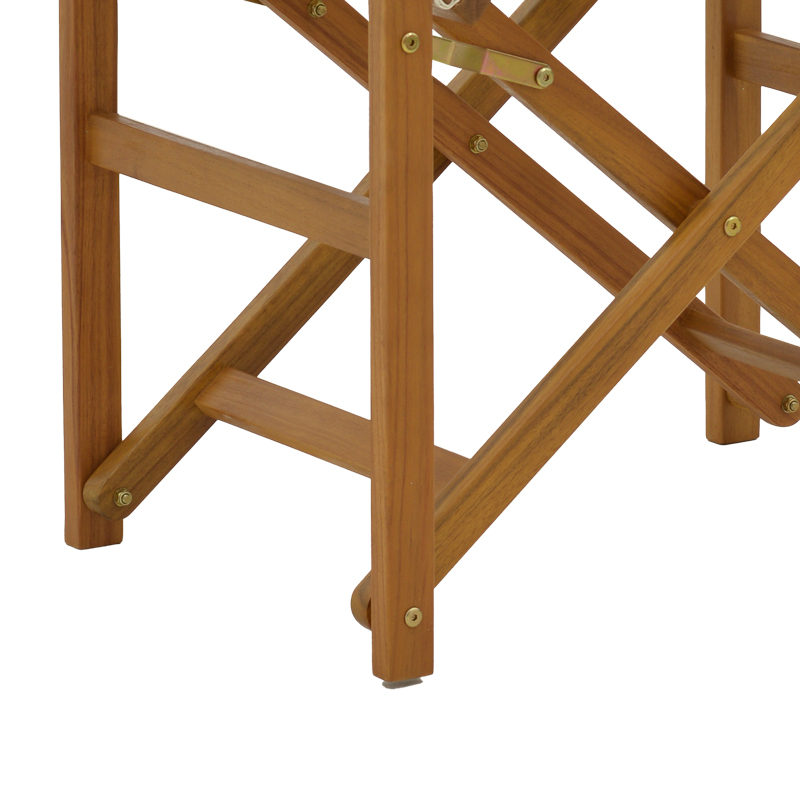 Καρέκλα-πολυθρόνα σκηνοθέτη Bistrual pakoworld ξύλο ακακίας φυσικό-πανί λευκό 58x50x84.5εκ - Image 6