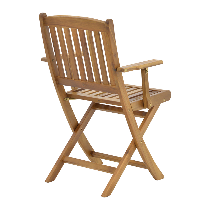 Τραπεζαρία Recofly-Falov pakoworld σετ 5τεμ φυσικό μασίφ ξύλο ακακίας 130x80x72εκ - Image 7