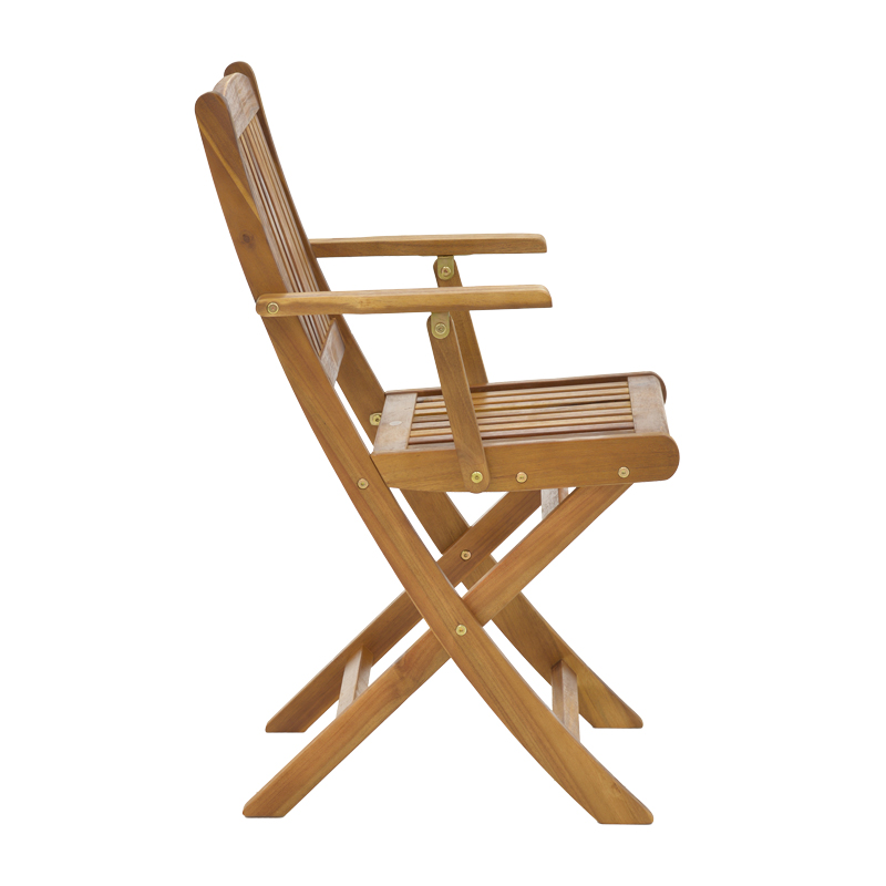 Τραπεζαρία Recofly-Jaybo pakoworld σετ 5τεμ πτυσσόμενο φυσικό μασίφ ξύλο ακακίας 100x65x72εκ - Image 7