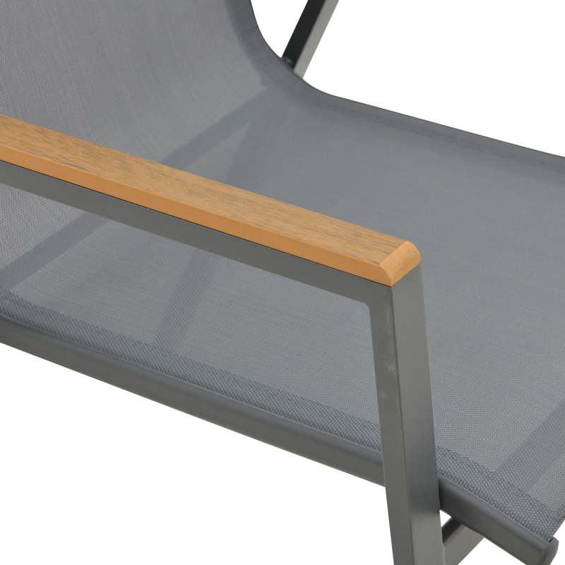 Τραπεζαρία Azelie-Kliton pakoworld σετ 7τεμ ανθρακί ύφασμα-ανθρακί αλουμίνιο 150x80x74εκ - Image 9