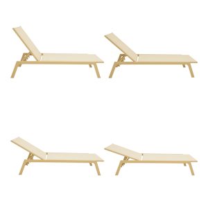 Ξαπλώστρα Boka pakoworld αλουμίνιο cappuccino- textilene σε σαμπανί 60x192x31εκ