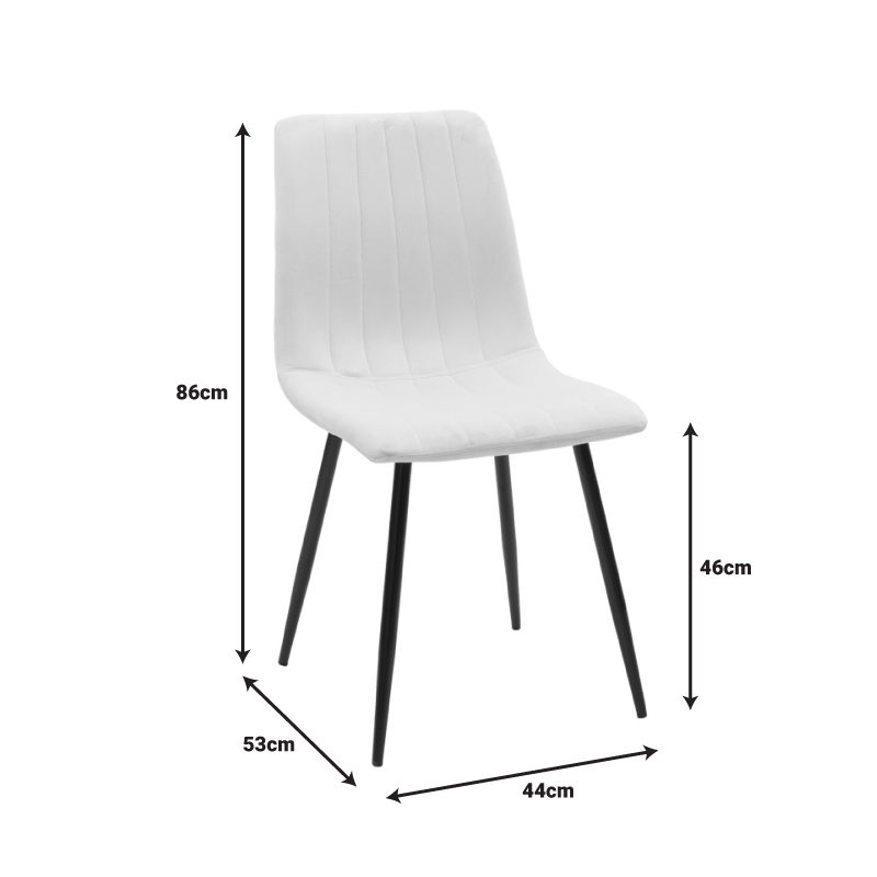 Καρέκλα Noor pakoworld βελούδο κυπαρισσί - πόδια σε φυσική απόχρωση 44x53x86εκ - Image 5