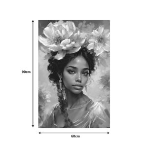 Πίνακας σε καμβά Lilibet 3D Inart 60x2.5x90εκ