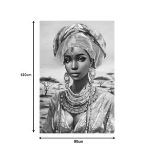 Πίνακας σε καμβά Zerbera I 3D Inart 80x3x120εκ