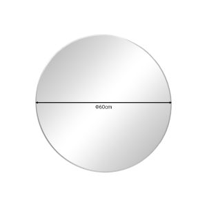 Καθρέπτης Nhaos pakoworld μαύρο αλουμίνιο Φ60x2.5εκ