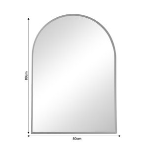 Καθρέπτης Mirrory pakoworld μαύρο αλουμίνιο 50x2.5x80εκ