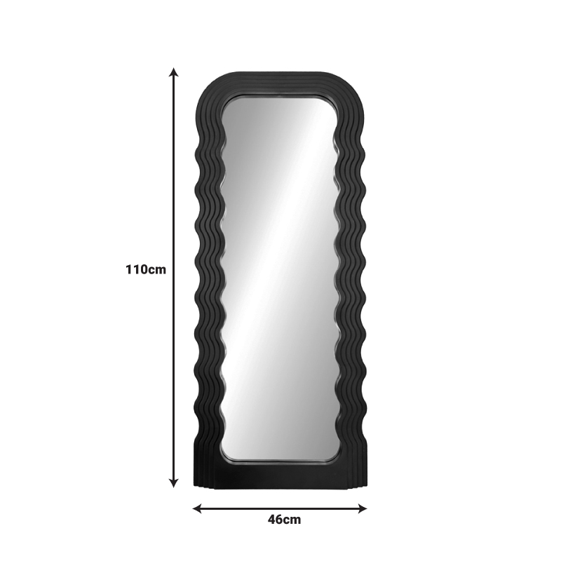 Καθρέπτης Maraya pakoworld μαύρο PP 46x3.2x110εκ - Image 2
