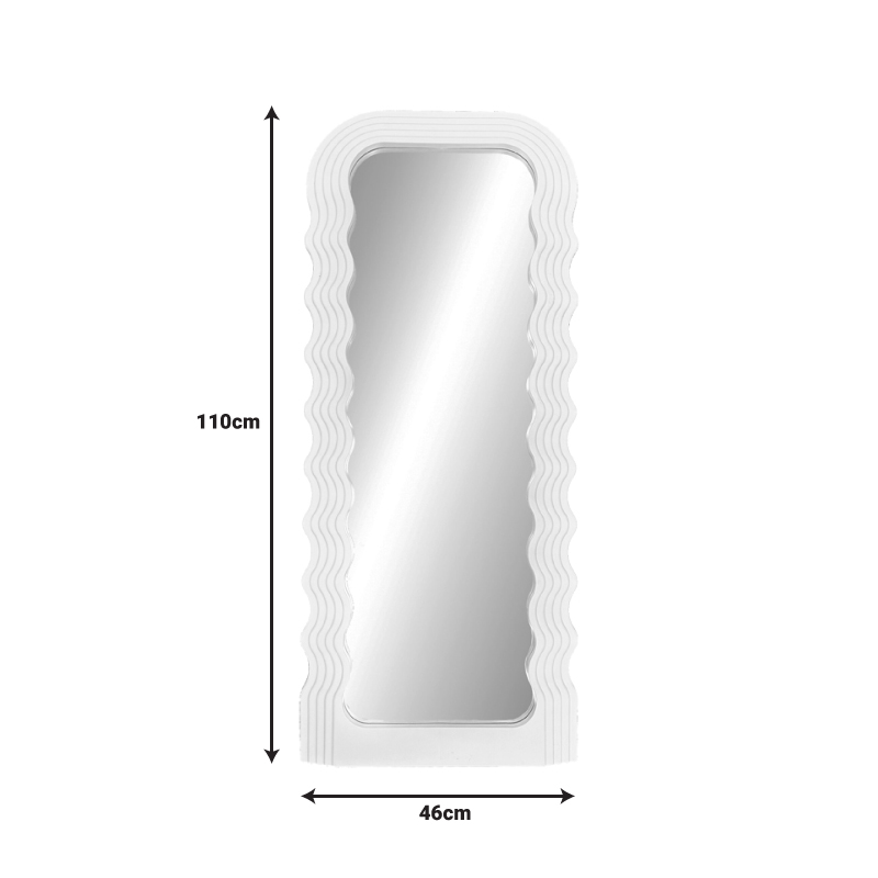 Καθρέπτης Maraya pakoworld λευκό PP 46x3.2x110εκ - Image 2