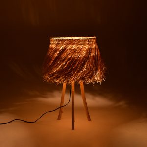 Επιτραπέζιο φωτιστικό Herfo Inart Ε27 ρατάν σε φυσική απόχρωση Φ30x58.8εκ