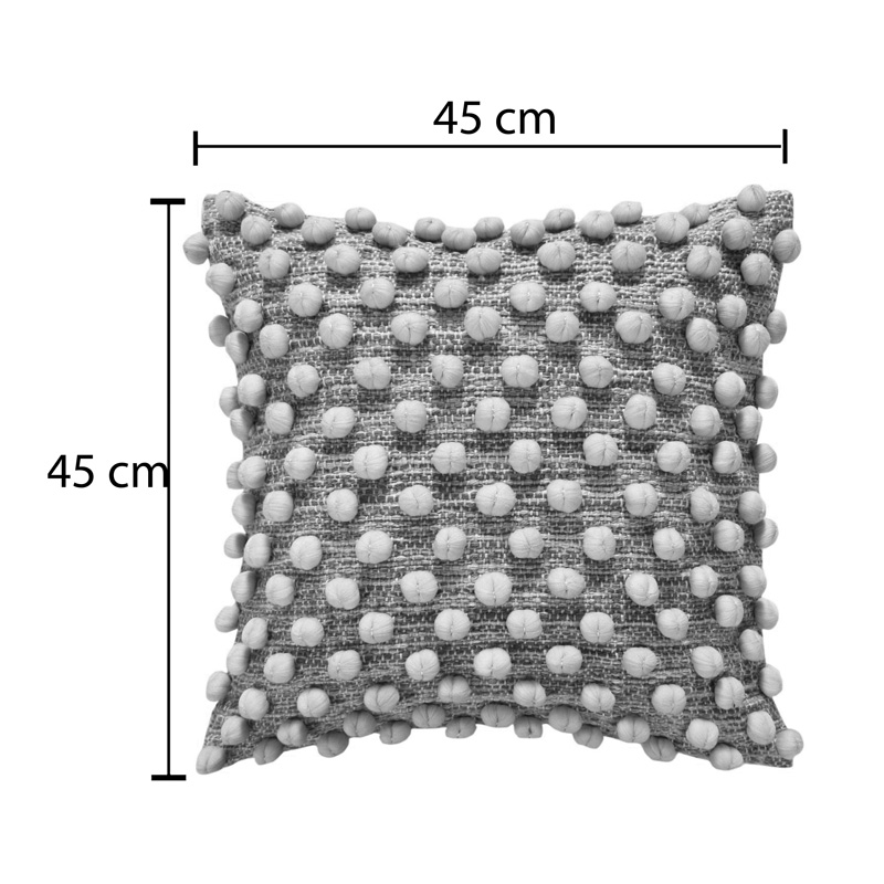 Μαξιλάρι Finne Inart βαμβακερό σε μπεζ απόχρωση 45x45εκ - Image 2