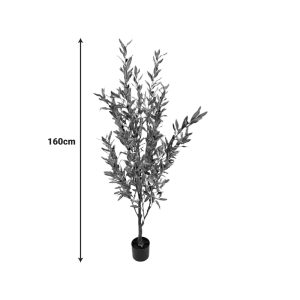 Διακοσμητικό φυτό Olive tree II σε γλάστρα Inart πράσινο pp Υ160εκ