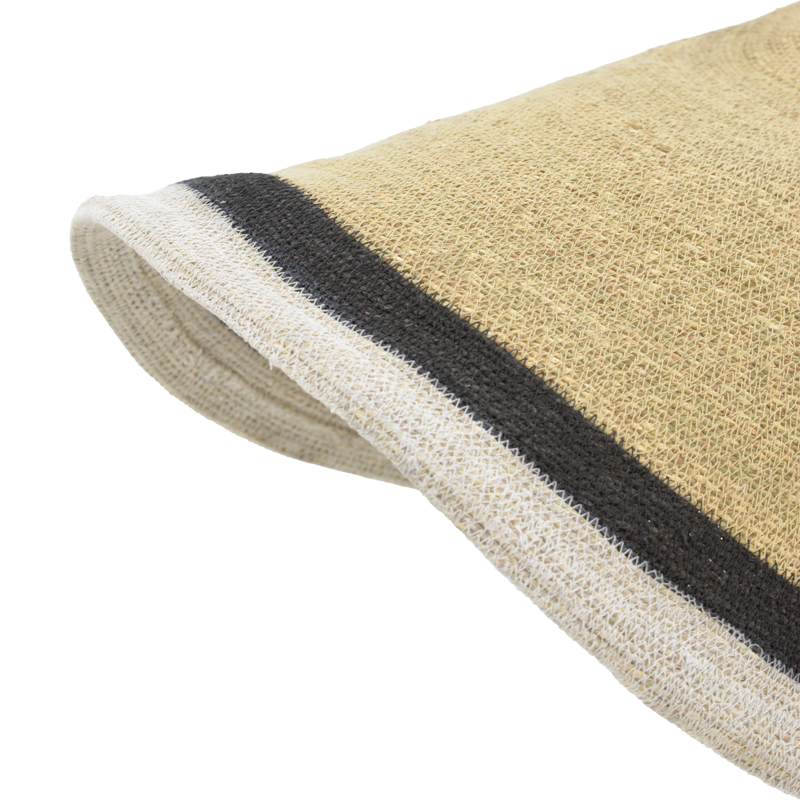 Φωτιστικό οροφής Hatchie Inart φυσικό-μαύρο-λευκό ψάθα-μέταλλο Φ100x133εκ - Image 3