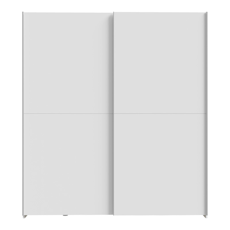 Ντουλάπα ρούχων Noez I pakoworld δίφυλλη με ράφια σε λευκή απόχρωση 170.5x61x190.5εκ - Image 4