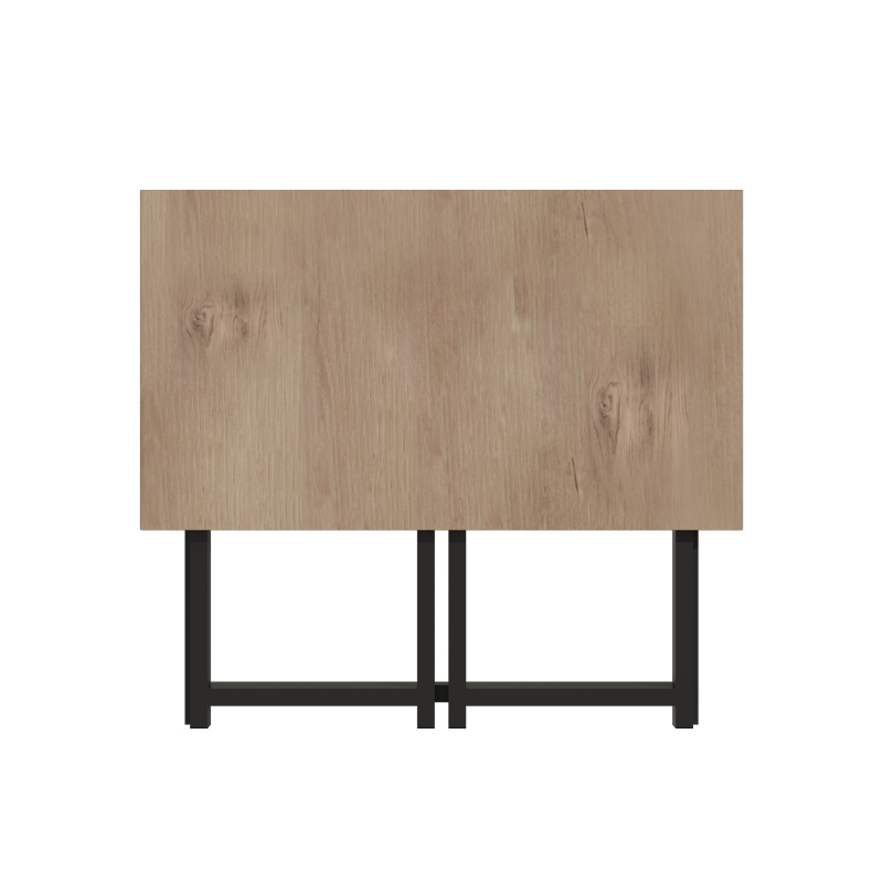 Γραφείο εργασίας τοίχου πτυσσόμενο Thox pakoworld oak μελαμίνης-μαύρο μέταλλο 80x50x72εκ - Image 2