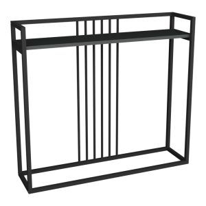 Κονσόλα Convida pakoworld ανθρακί με μαύρο μεταλλικό σκελετό 100x25x90εκ