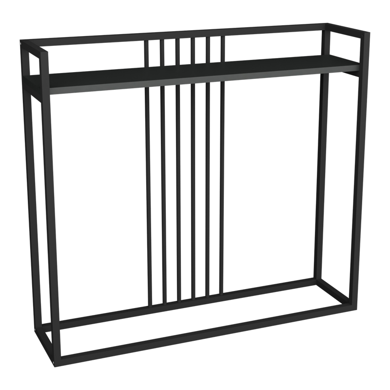 Κονσόλα Convida pakoworld ανθρακί με μαύρο μεταλλικό σκελετό 100x25x90εκ