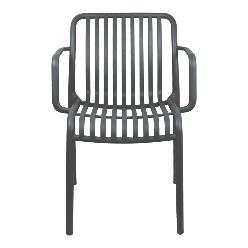 Πολυθρόνα Zoi pakoworld pp ανθρακί 54x57.5x79εκ - Image 3