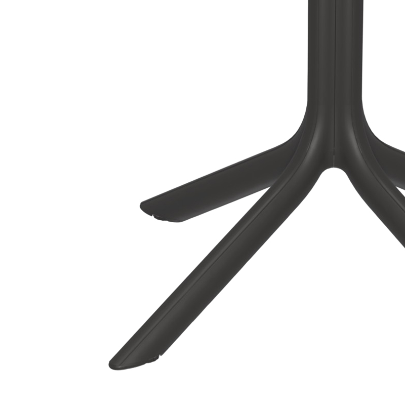 Τραπέζι Groovy pakoworld pp διατρητο ανθρακί 60x60x76εκ - Image 2