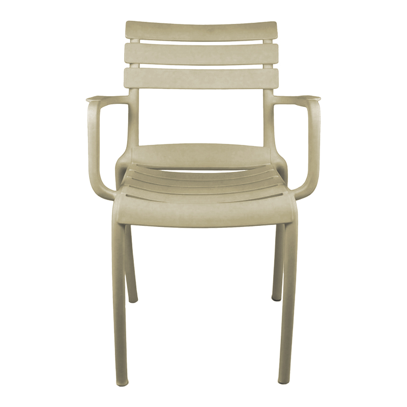 Πολυθρόνα Almea pakoworld στοιβαζόμενη pp cappuccino 58x56x82εκ - Image 3