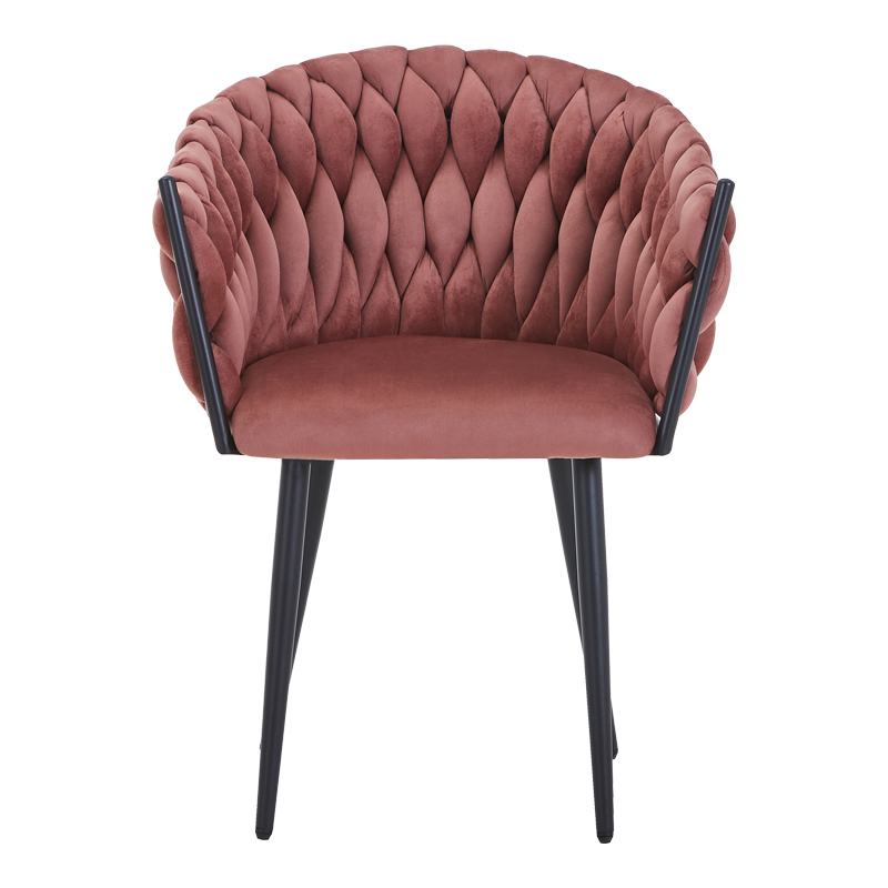 Πολυθρόνα Vivian pakoworld σάπιο μήλο βελούδο-πόδι μαύρο μέταλλο 61x55x80εκ - Image 3