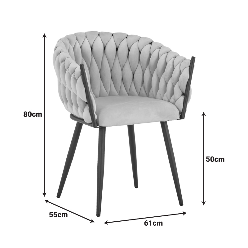 Πολυθρόνα Vivian pakoworld σάπιο μήλο βελούδο-πόδι μαύρο μέταλλο 61x55x80εκ - Image 4