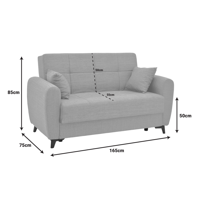 Σετ σαλονιού 2τεμ Lincoln pakoworld ύφασμα σε μπεζ απόχρωση - Image 11