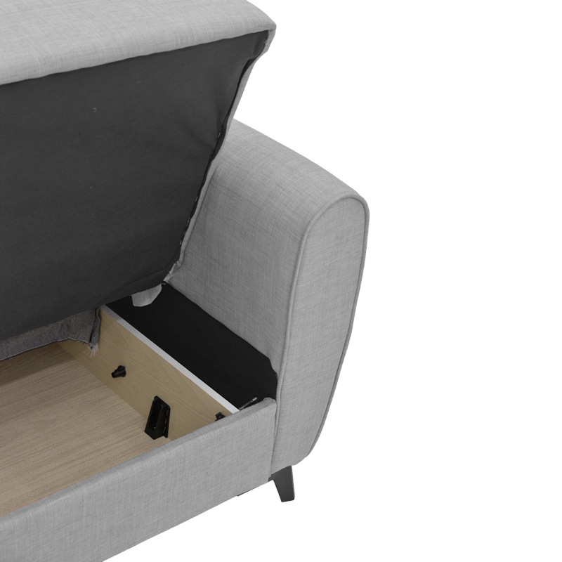 Σετ σαλονιού 2τεμ Lincoln pakoworld ύφασμα σε γκρι-μπεζ απόχρωση - Image 9