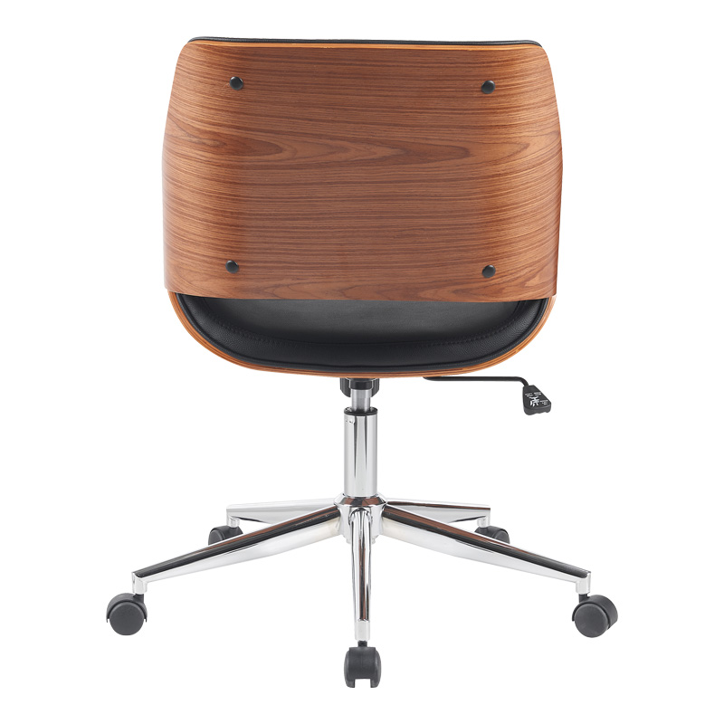 Καρέκλα γραφείου Setulo pakoworld μαύρο pu-βάση χρωμίου 53x61x79-89εκ - Image 4