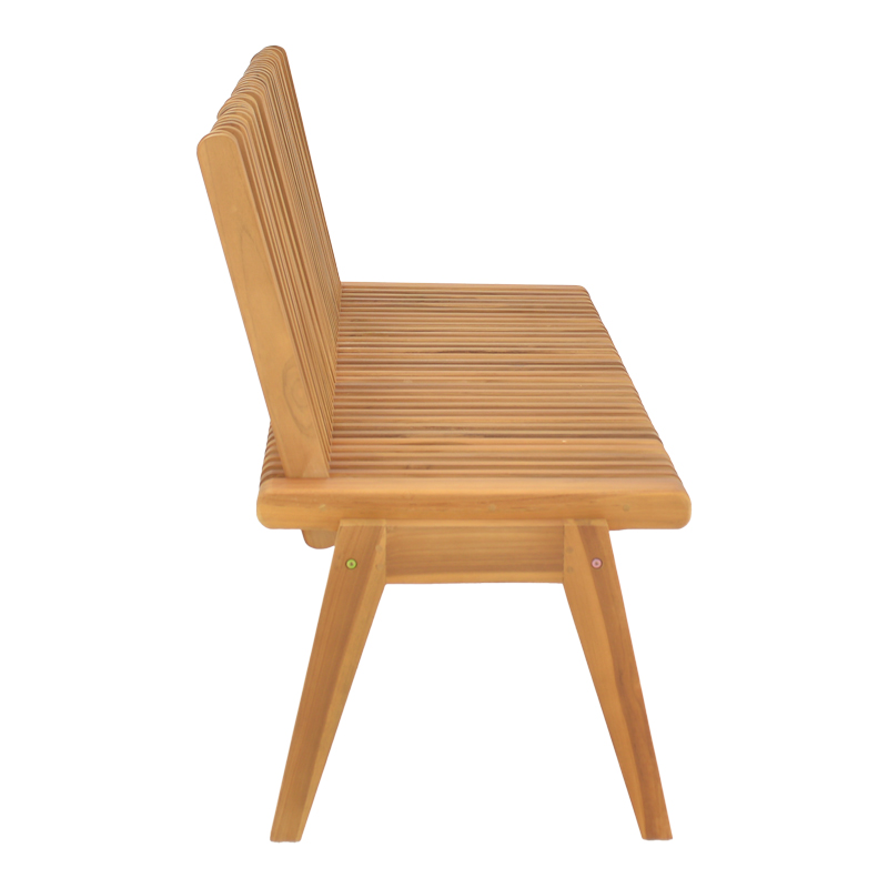 Πολυμορφικός καναπές-παγκάκι Jey pakoworld teak ξύλο σε φυσική απόχρωση 150x57.5x80εκ - Image 6