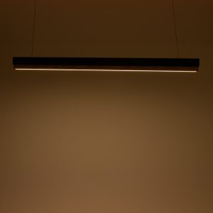 Φωτιστικό οροφής Rafmole pakoworld led μαύρο μέταλλο-ξύλο 120x7.5εκ