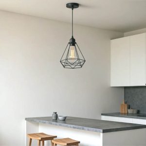 Φωτιστικό οροφής Jabrey pakoworld μαύρο μέταλλο Φ20.5x25εκ