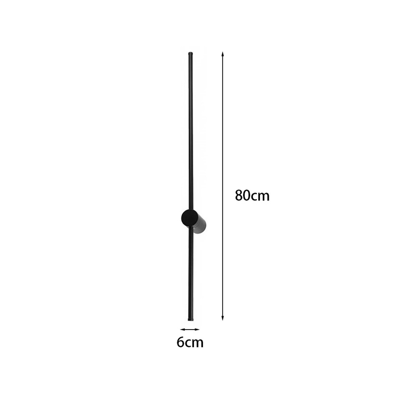 Φωτιστικό τοίχου-απλίκα Eftenbo pakoworld led μέταλλο μαύρο Φ8x80εκ - Image 2