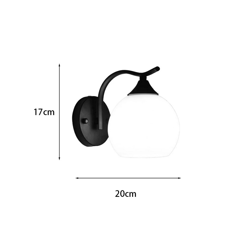 Φωτιστικό τοίχου-απλίκα Belinest pakoworld E27 μέταλλο - γυαλί σε μαύρο-λευκό 20x14x17εκ - Image 2