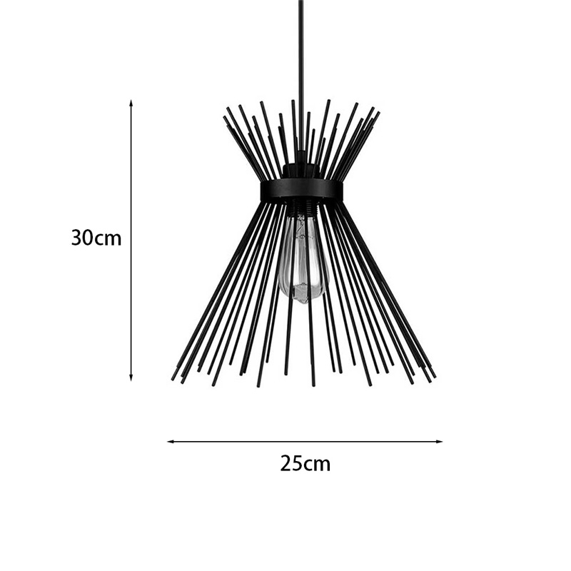 Φωτιστικό οροφής Candle I pakoworld E27 μέταλλο μαύρο Φ25x30εκ - Image 2