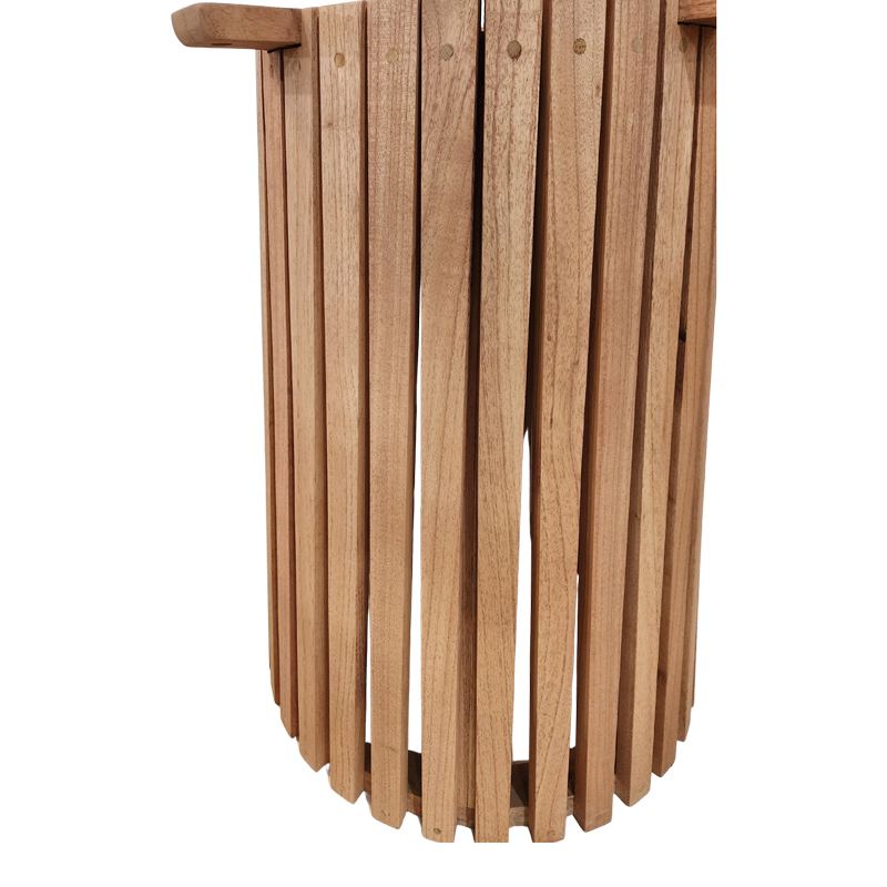 Βάση τραπεζιού εσωτερικού χώρου Galy I pakoworld mindi ξύλο σε φυσική απόχρωση Φ60x75εκ - Image 3