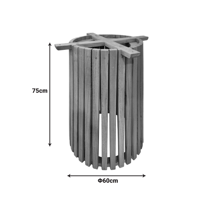 Βάση τραπεζιού εσωτερικού χώρου Galy I pakoworld mindi ξύλο σε φυσική απόχρωση Φ60x75εκ - Image 4