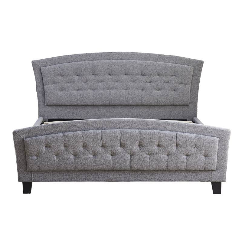 Κρεβάτι Camaro pakoworld ύφασμα σε γκρι απόχρωση160x200εκ - Image 2