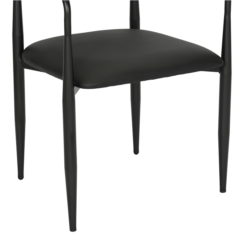 Πολυθρόνα Kalone pakoworld pu σε μαύρη απόχρωση 56x55x78εκ - Image 7