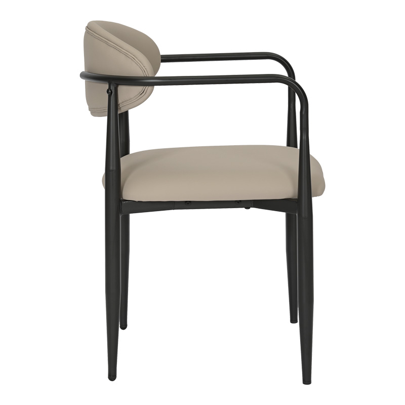 Πολυθρόνα Kalone pakoworld pu σε γκρι-μπεζ απόχρωση 56x55x78εκ - Image 3