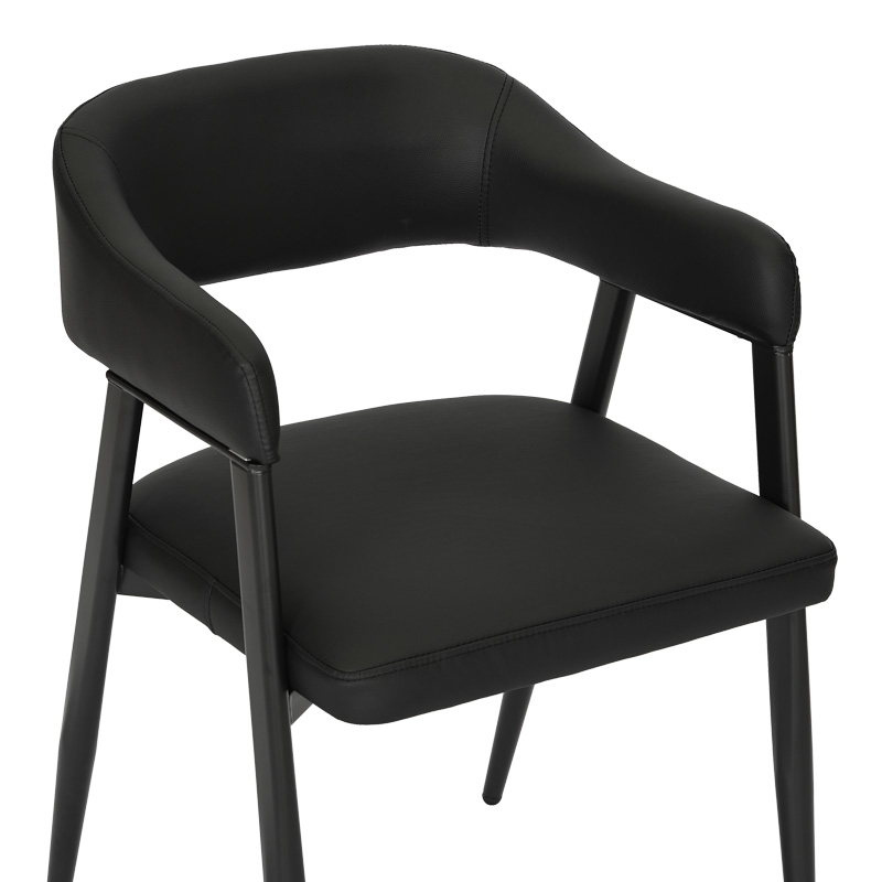 Πολυθρόνα Sezan pakoworld pu σε μαύρη απόχρωση 56x55x78εκ - Image 6