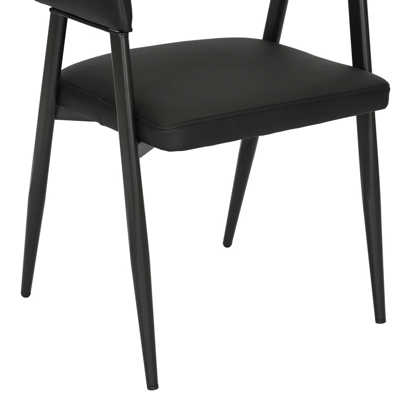 Πολυθρόνα Sezan pakoworld pu σε μαύρη απόχρωση 56x55x78εκ - Image 7