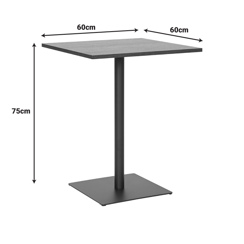 Τραπέζι Nerobian pakoworld mdf σε καρυδί απόχρωση 60x60x75εκ - Image 7