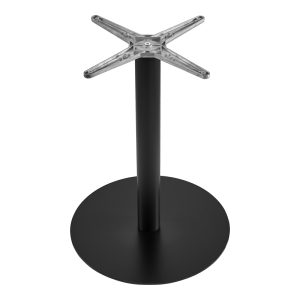 Βάση τραπεζιού Jefry pakoworld μεταλλική σε μαύρη απόχρωση Φ48x73εκ