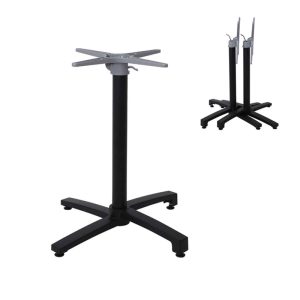 Βάση τραπεζιού Levo pakoworld πτυσσόμενη μεταλλική σε μαύρη απόχρωση 69x69x73εκ